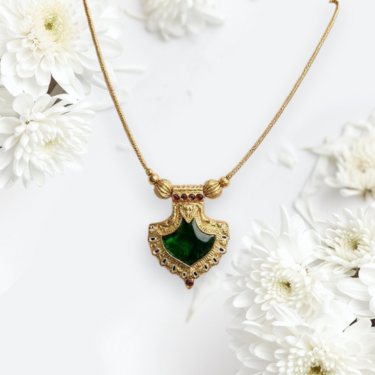 Traditional Palakka Pendant Necklace