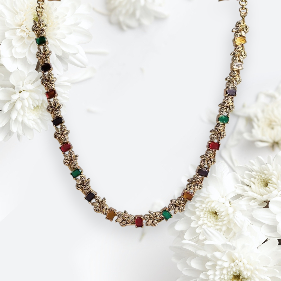 Navaratna Elegance AD Necklace