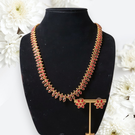 Traditional palakka  long haram(red)