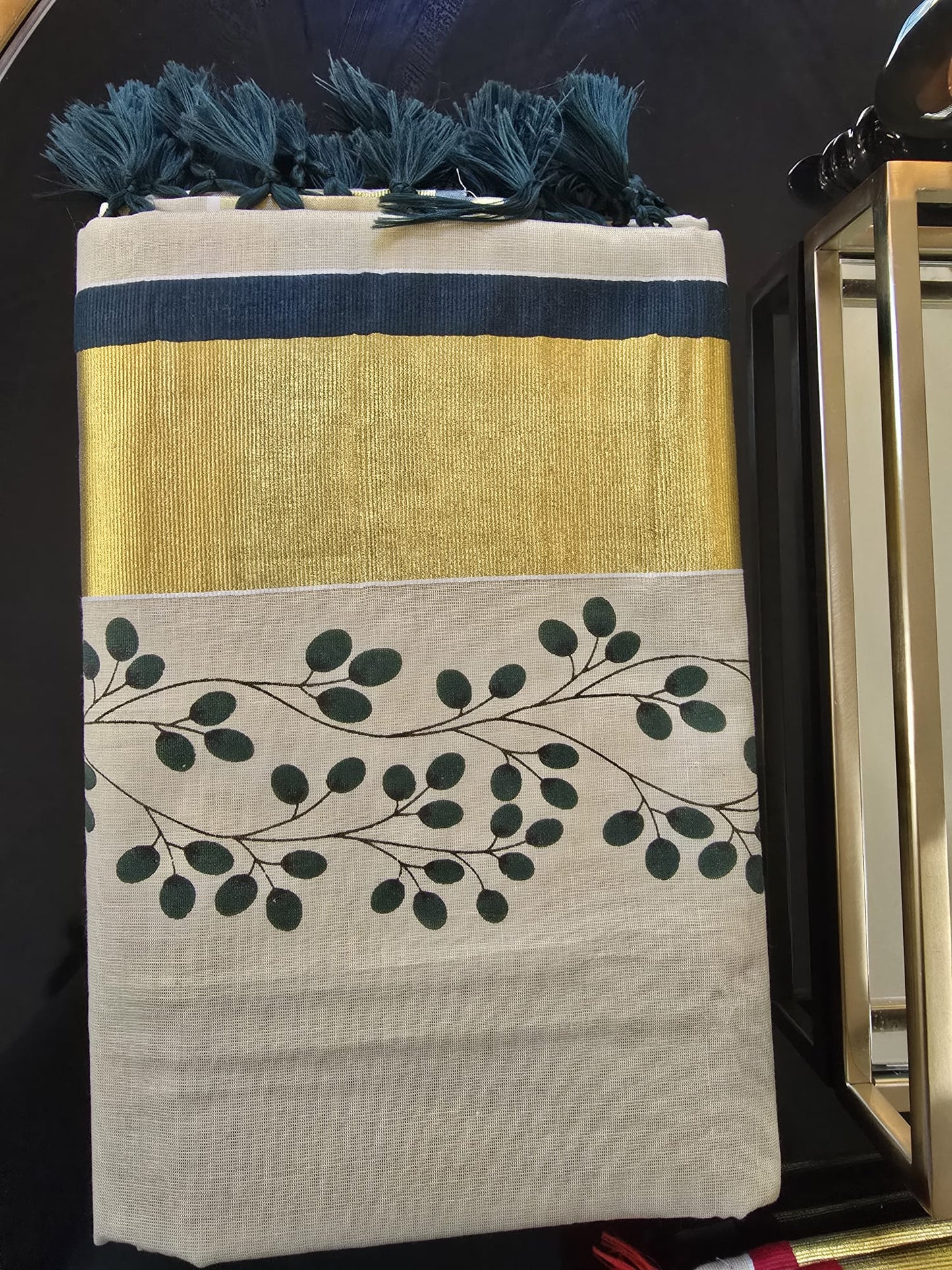 Kerala Tissue Printed Saree