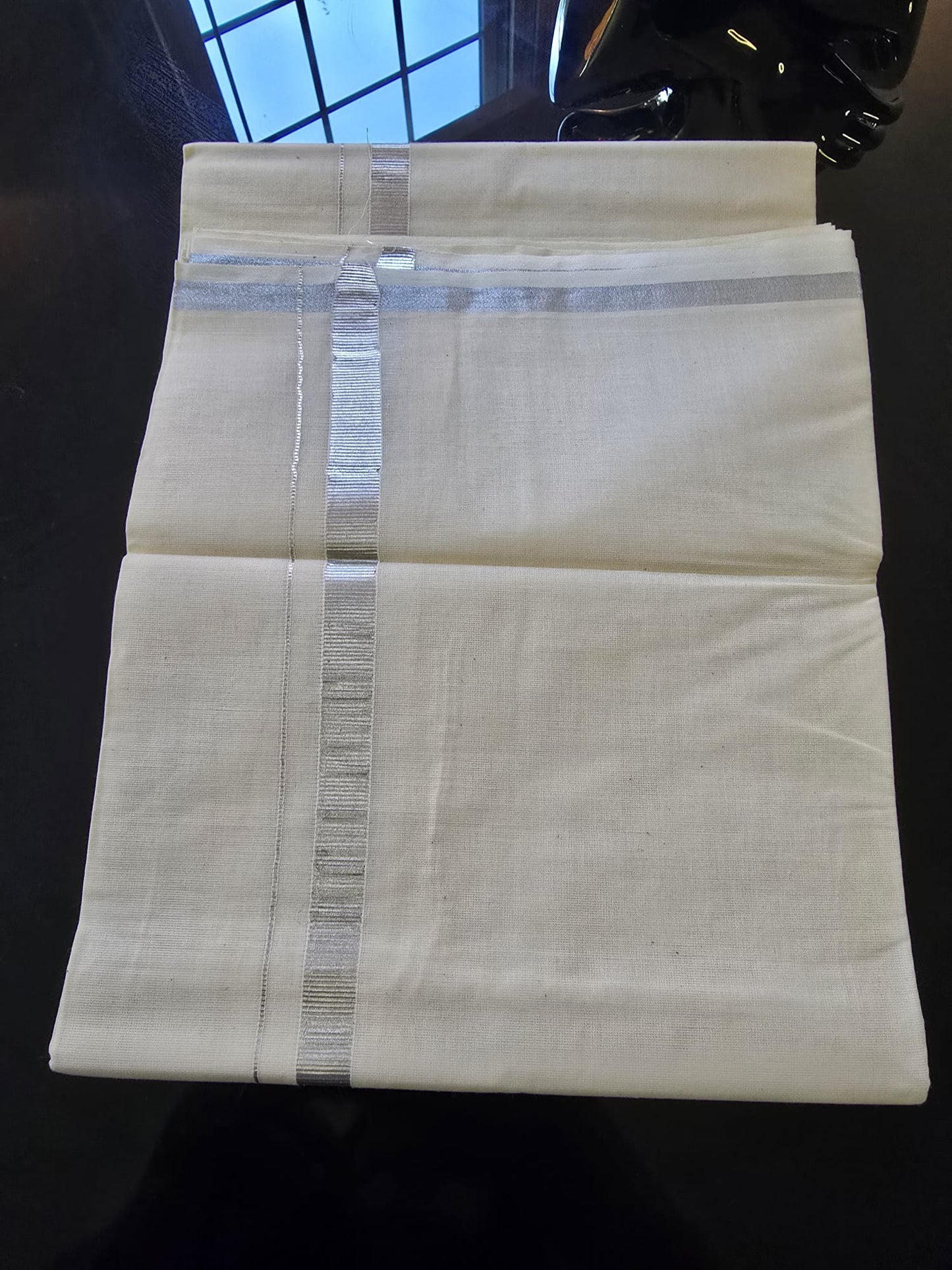 Kerala Silver Kasavu Mundu