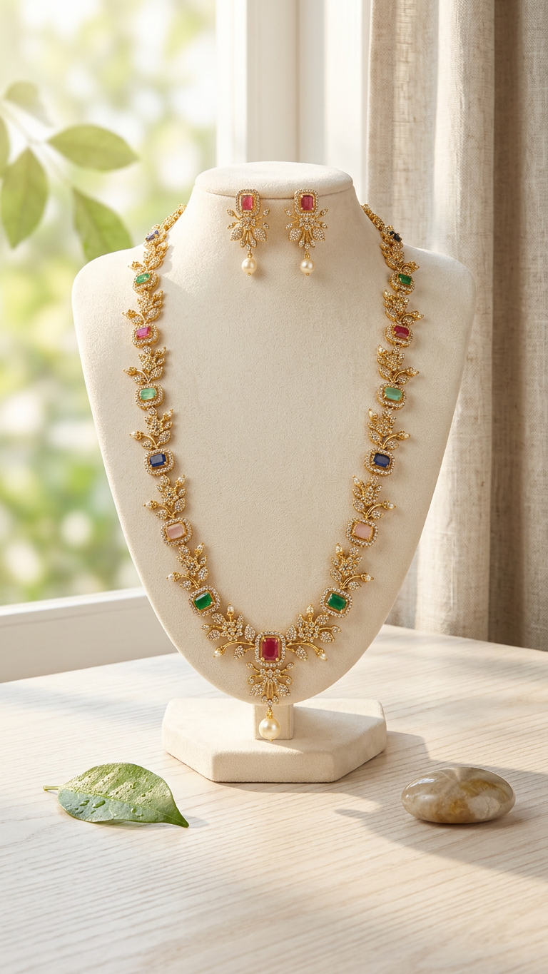 AD Stone Necklace Set