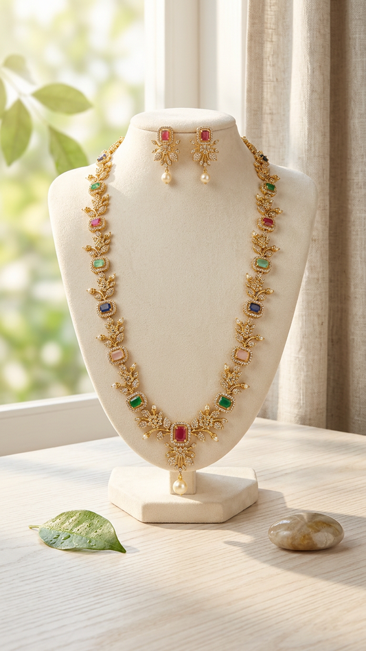 AD Stone Necklace Set
