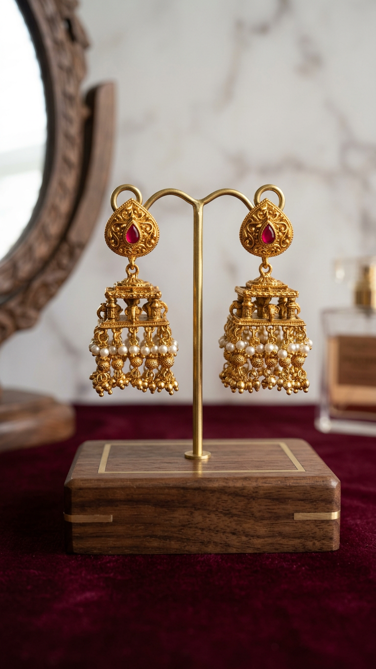 Traditional Elephant Jhumka Earrings