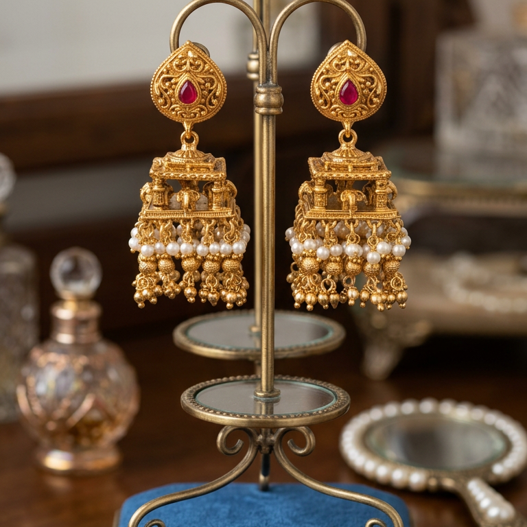 Traditional Elephant Jhumka Earrings
