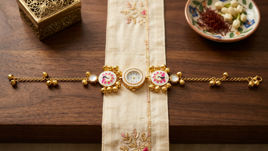 Kashmiri Kundan Jewelry Bracelet Watch