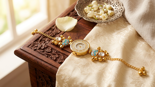 Kashmiri Kundan Jewelry Bracelet Watch