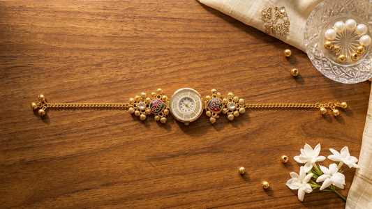Kashmiri Kundan Jewelry Bracelet Watch