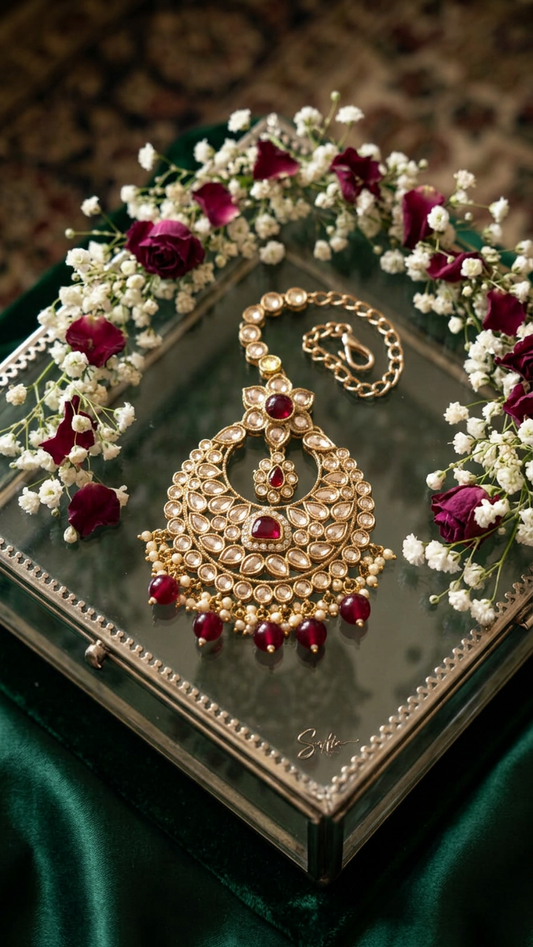 Traditional Kundan Maang Tikka