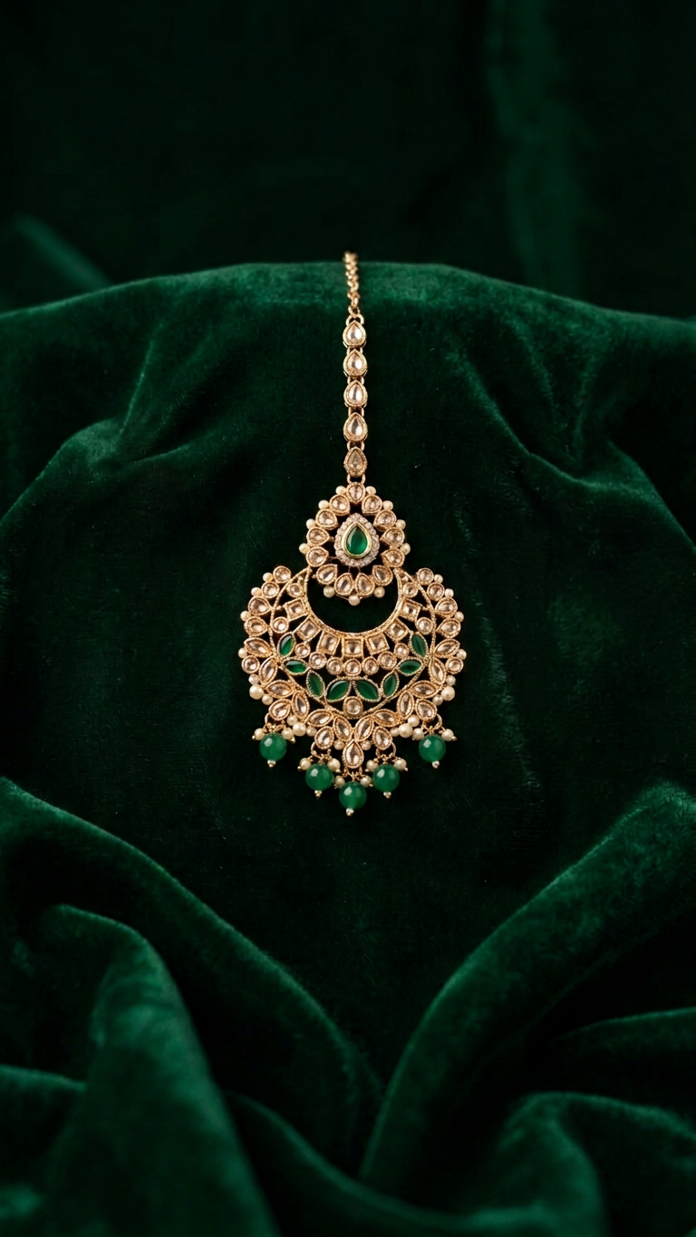 Traditional Kundan Maang Tikka