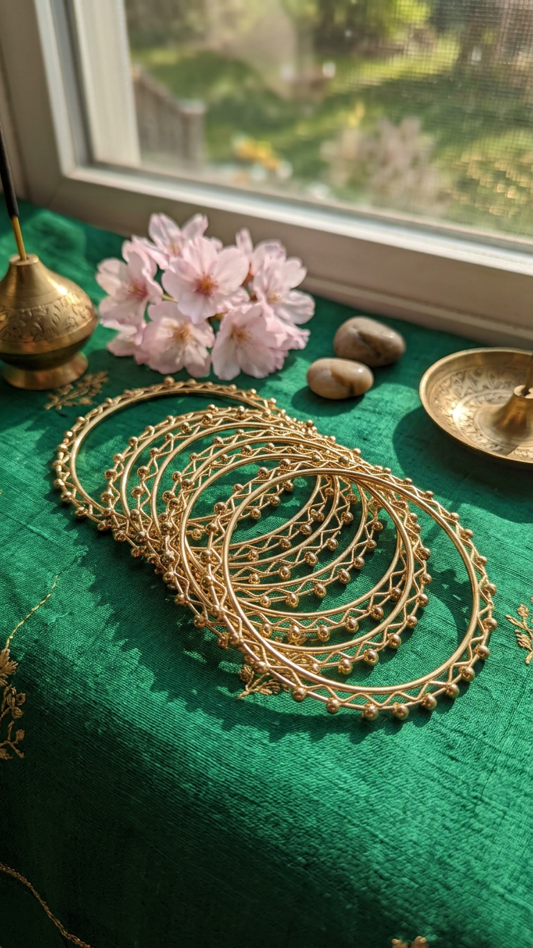 Ghungroo Bangles Gold Set of 4
