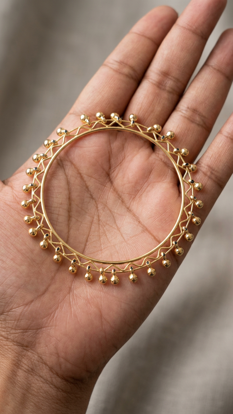 Ghungroo Bangles Gold Set of 4