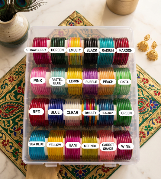 Jelly Glass Bangles (set of 8)