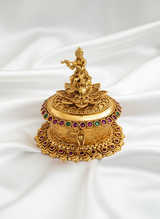 Vrindavan Lotus Sindoor Box