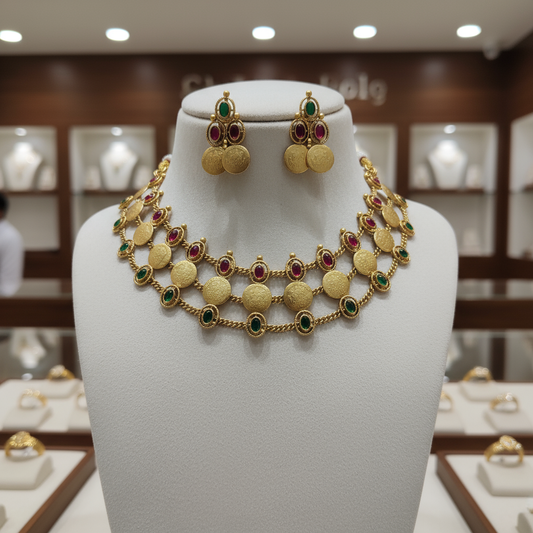Layered coin Necklace set