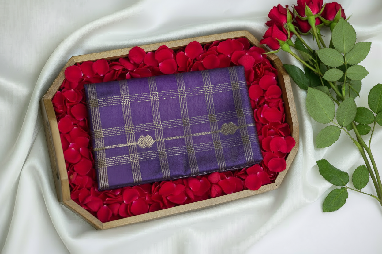 Royal Purple Pure Kanchipuram Silk Saree
