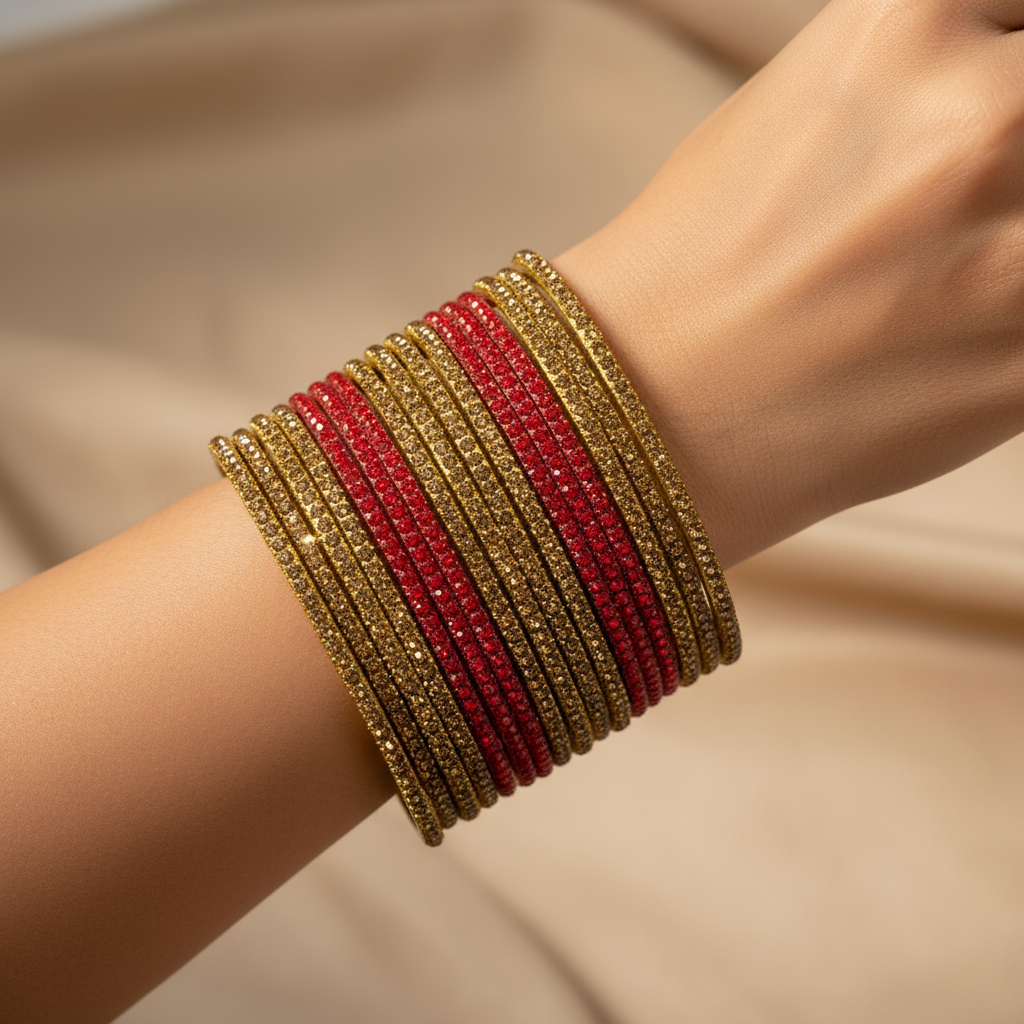 Coloured Bangles – Set of 12