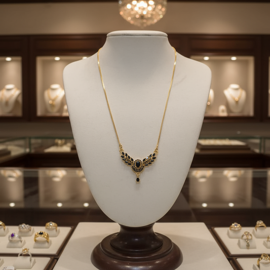 Gold Plated AD Pendant Necklace