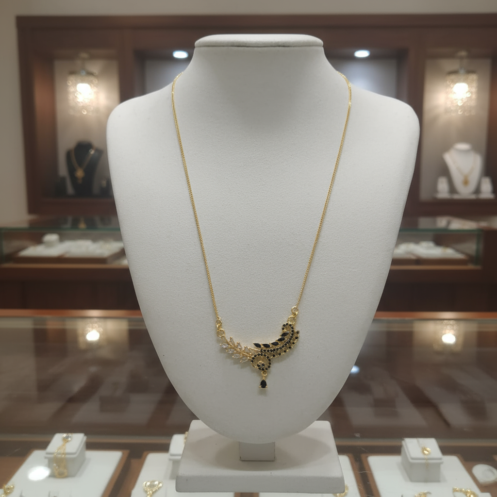 Gold Plated AD Pendant Necklace