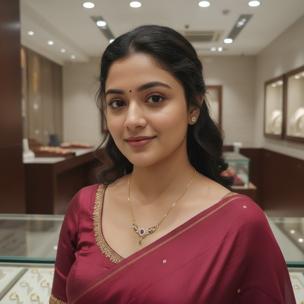 Gold Plated AD Pendant Necklace