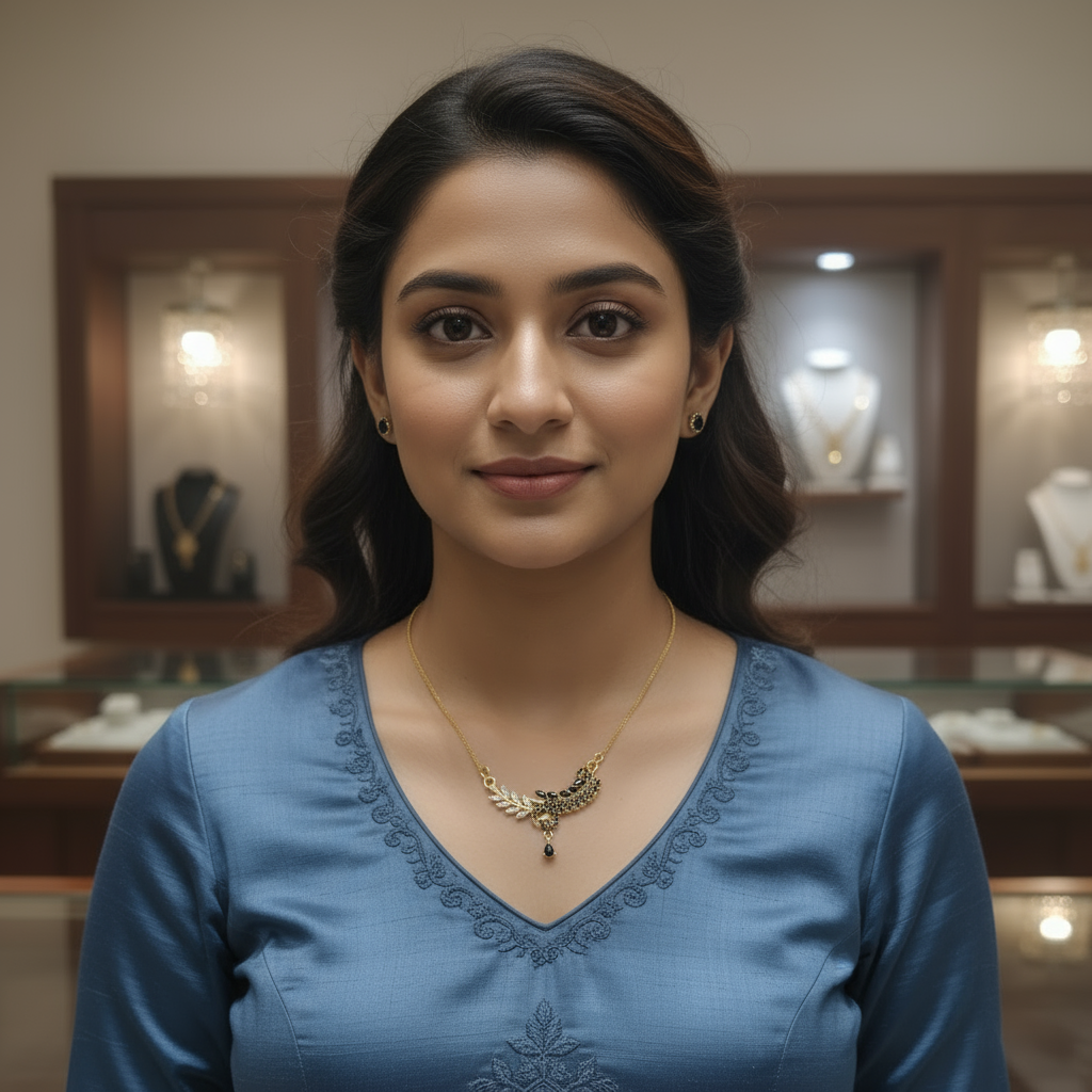 Gold Plated AD Pendant Necklace