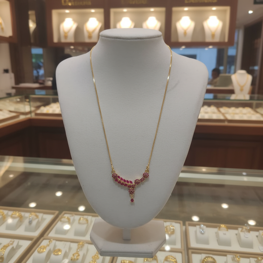 Gold Plated AD Pendant Necklace