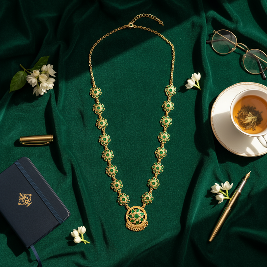 Palaka inspired long neclace set