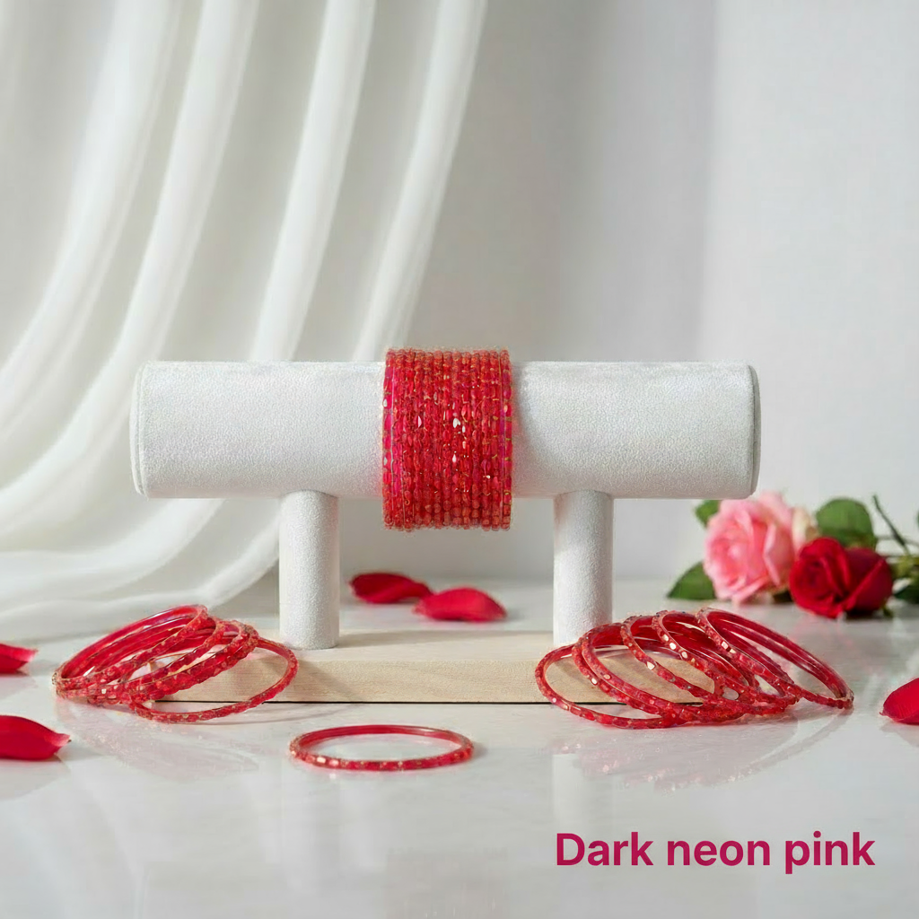 Raindrop Glass Bangles (set of 12)