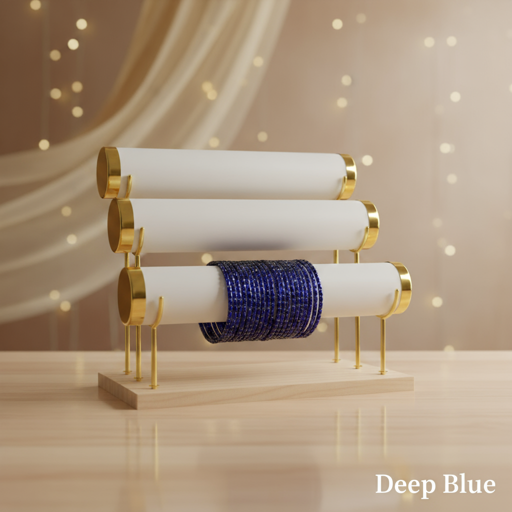 Raindrop Bangles - Deep Blue (Set of 12)