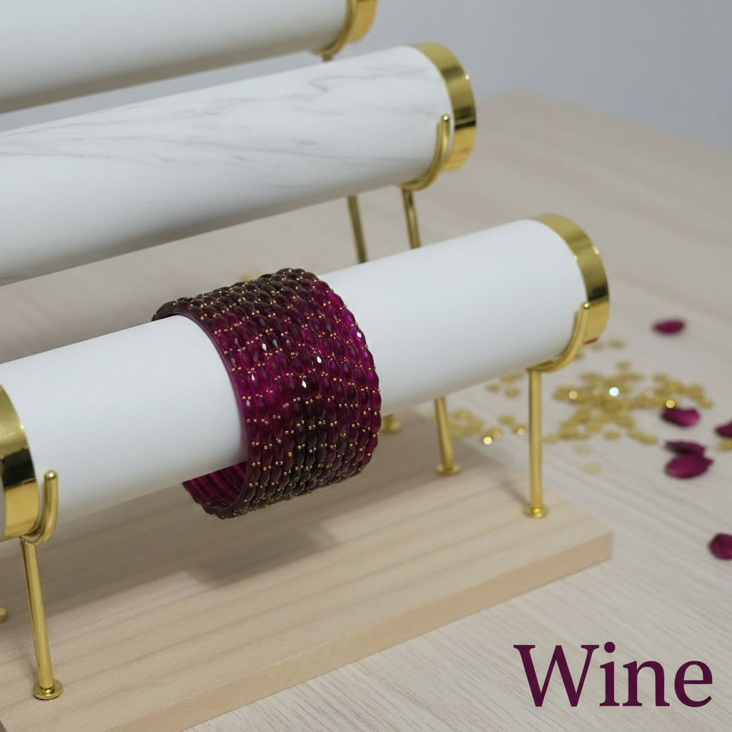 Raindrop Bangles - Wine (Set of 12)