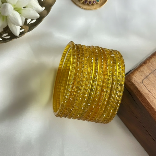 Raindrop Bangles - Golden (Set of 12)