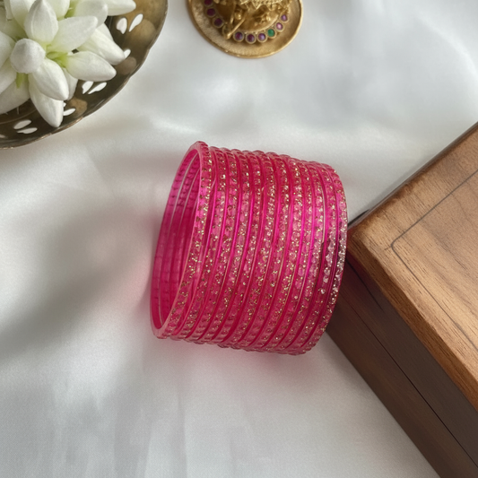 Raindrop Bangles - Pink (Set of 12)