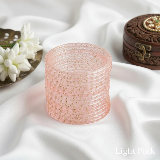 Raindrop Bangles - Light Pink (Set of 12)