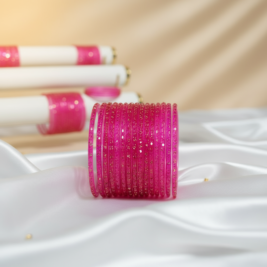 Raindrop Bangles - Strawberry color (Set of 12)