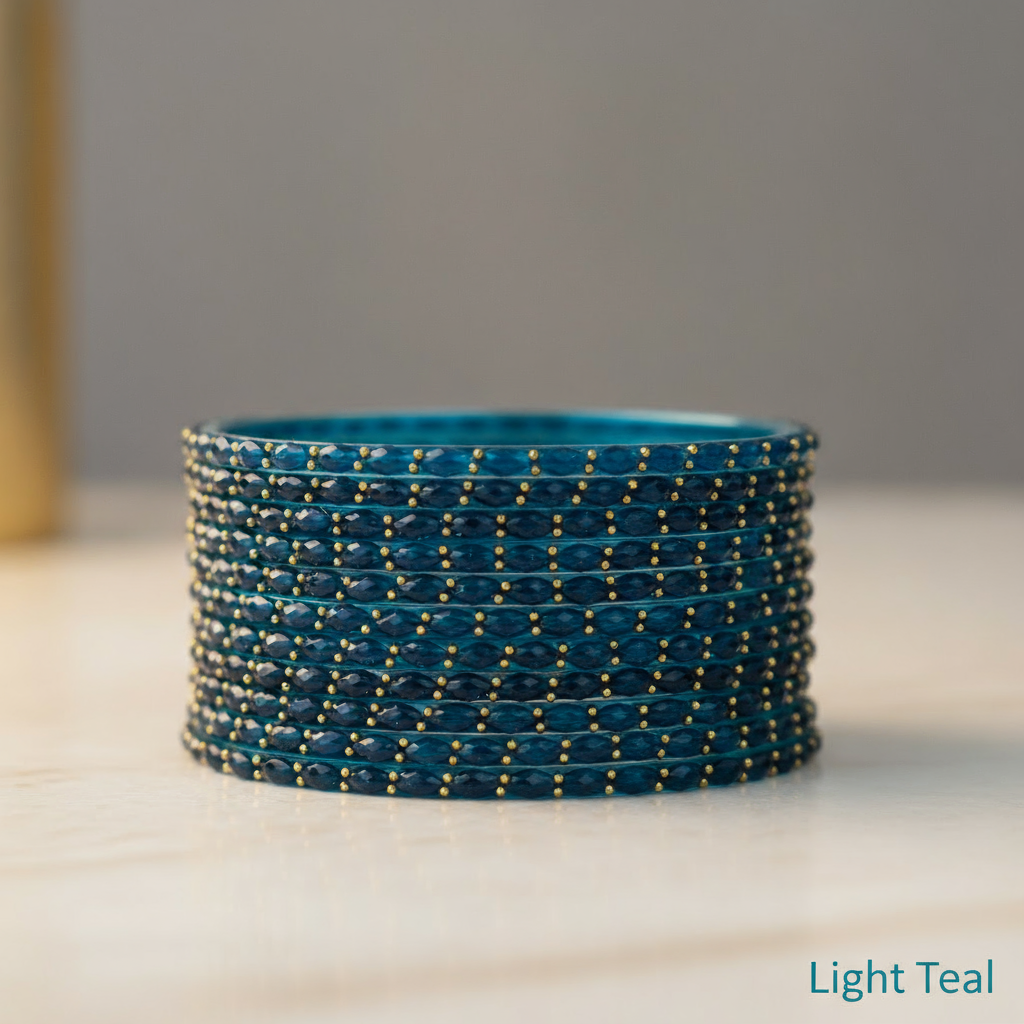 Raindrop Glass Bangles (set of 12)