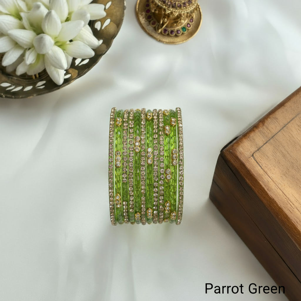 Jaipur Glass Bangles (set of 12)