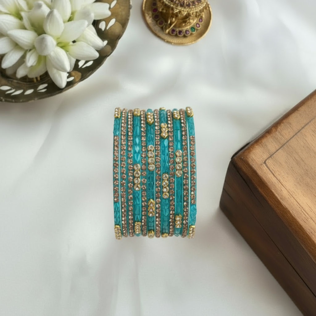 Jaipur Glass Bangles (set of 12)