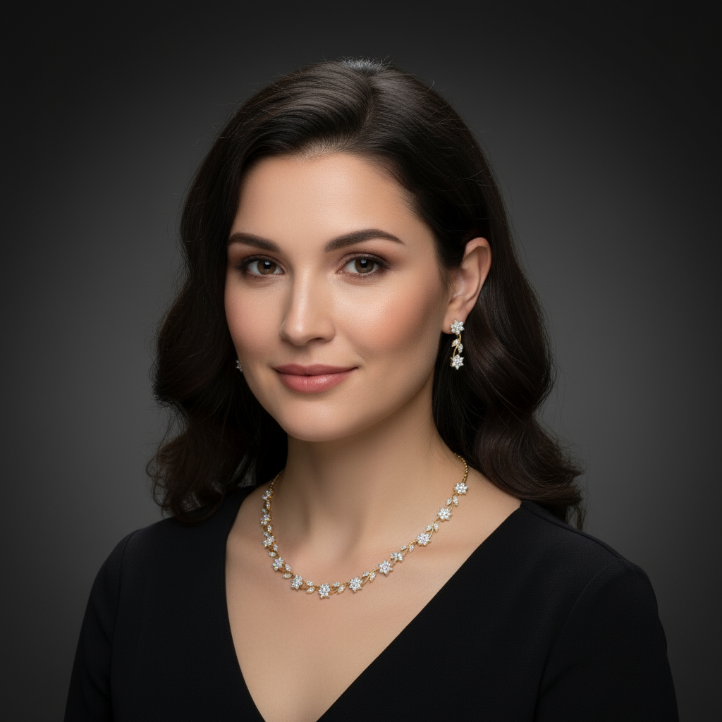 Gold Plated AD Stone Necklace set