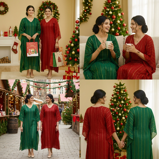 Red/Green Christmas Kaftan