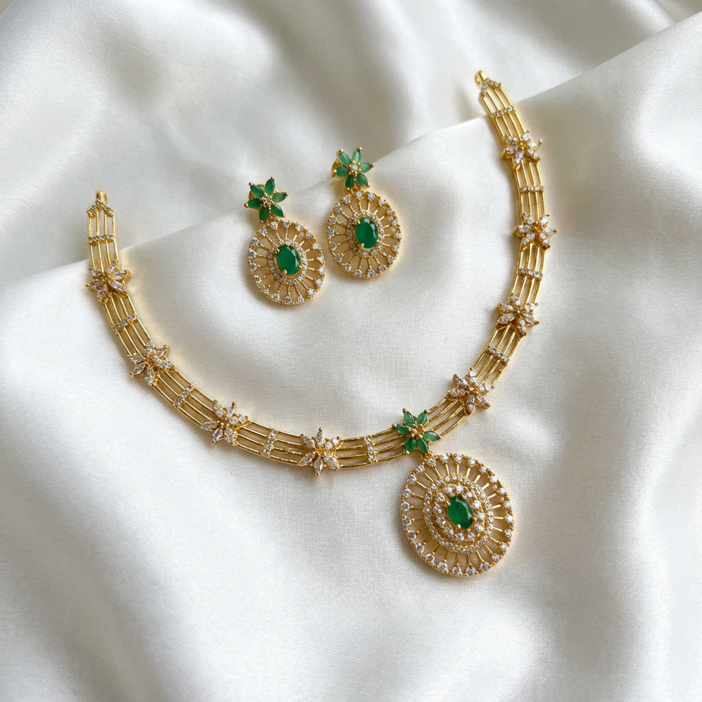 AD Ruby/Emerald Necklace set