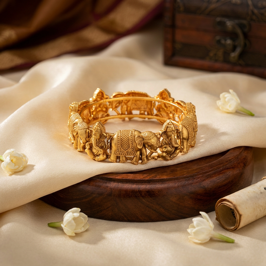 Traditional Temple Openable Bangles(Single piece)