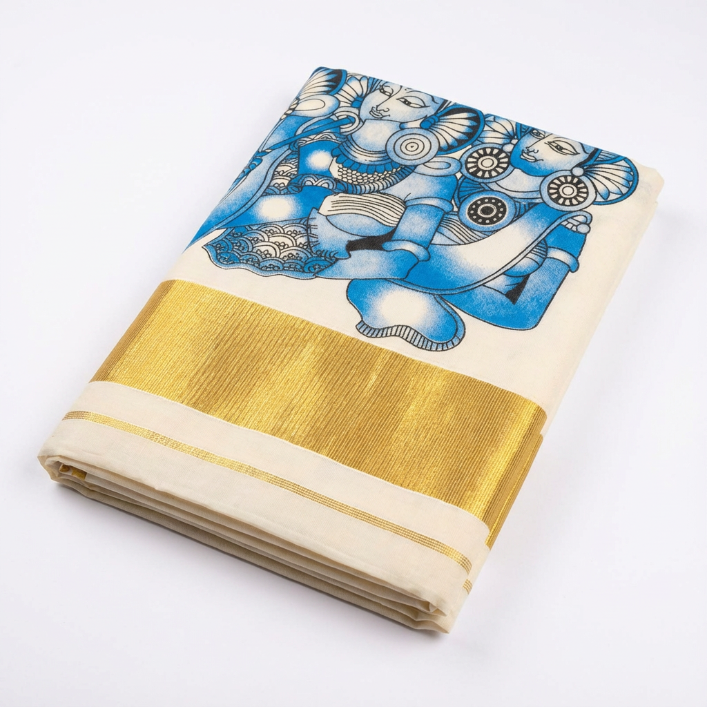 Kerala Cotton Printed Saree