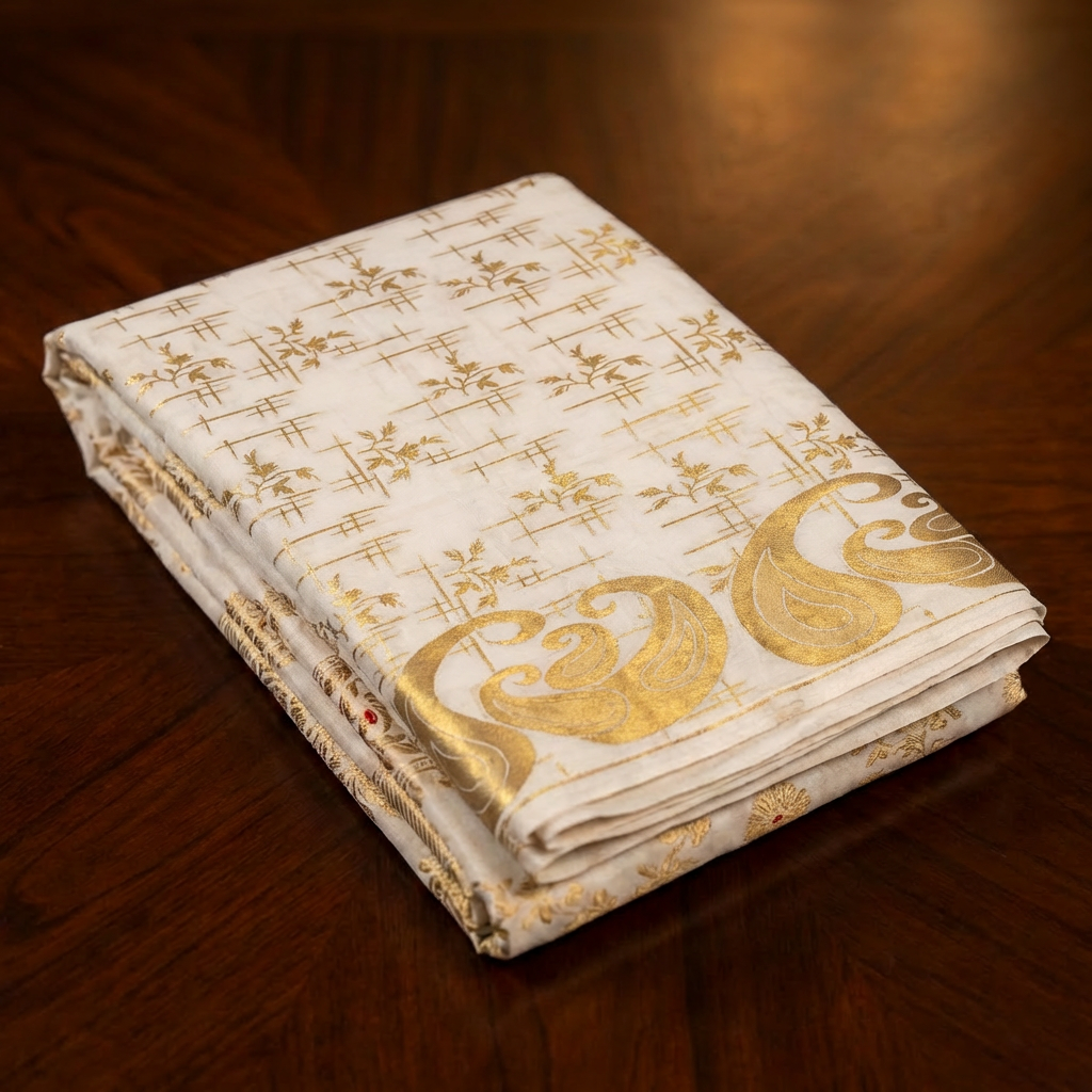 Gold Premium Cotton  Kerala Kasavu Saree