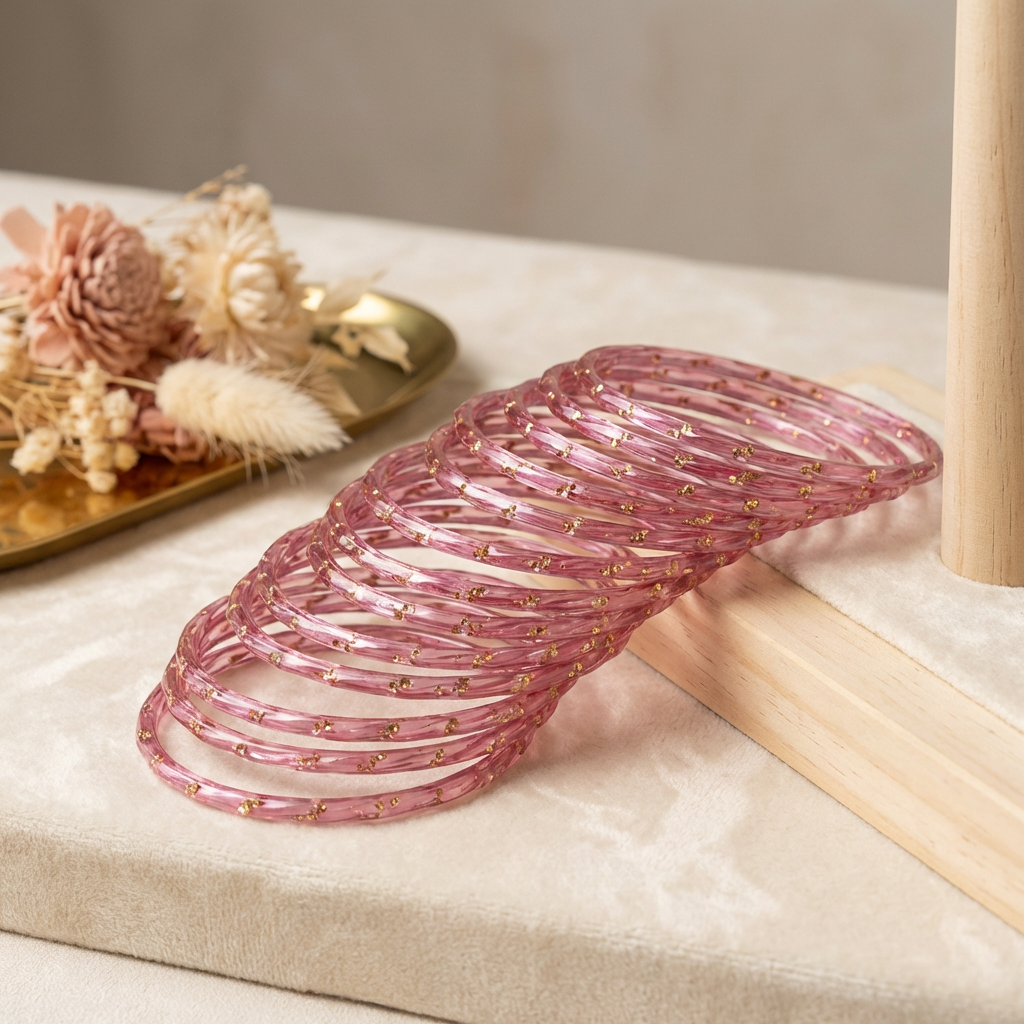 Raindrop Glass Bangles (set of 12)