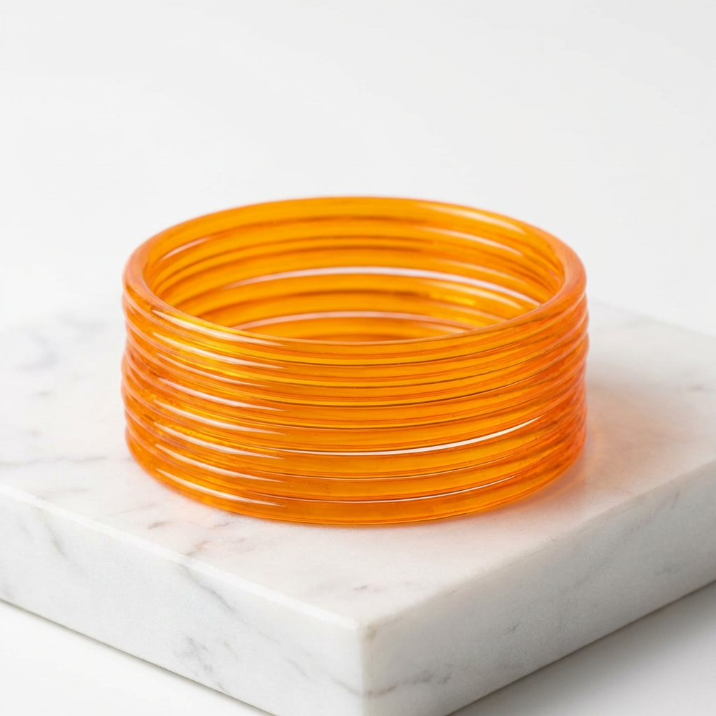 Plain Glass Bangles (set of 12)