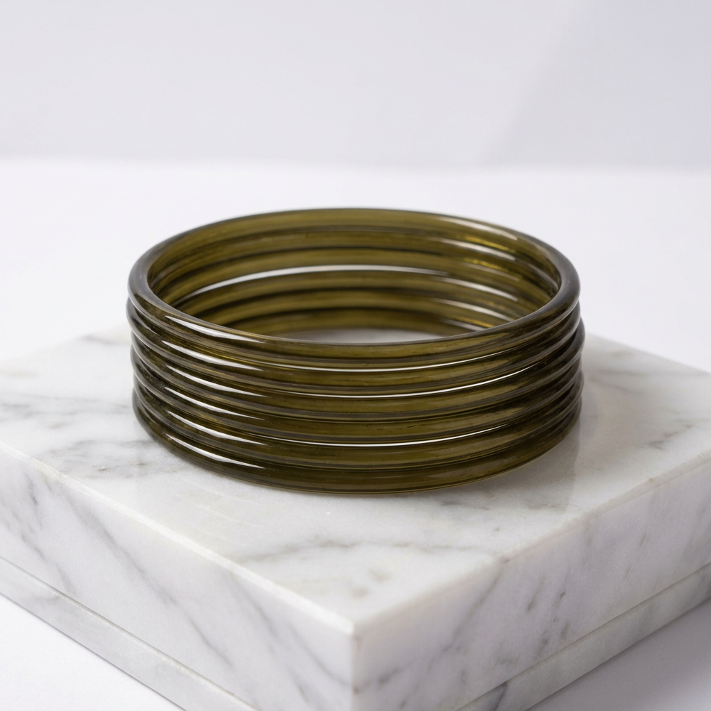 Plain Glass Bangles (set of 12)