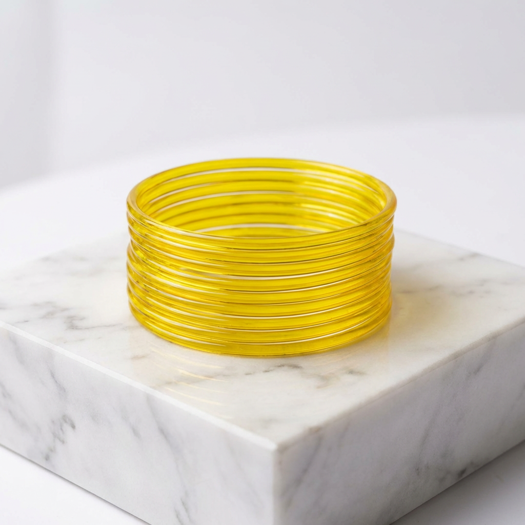 Plain Glass Bangles (set of 12)