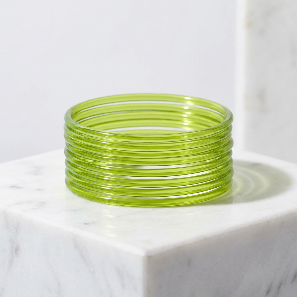Plain Glass Bangles (set of 12)