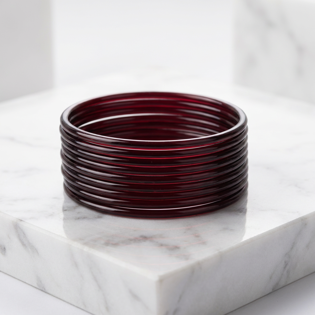 Plain Glass Bangles (set of 12)