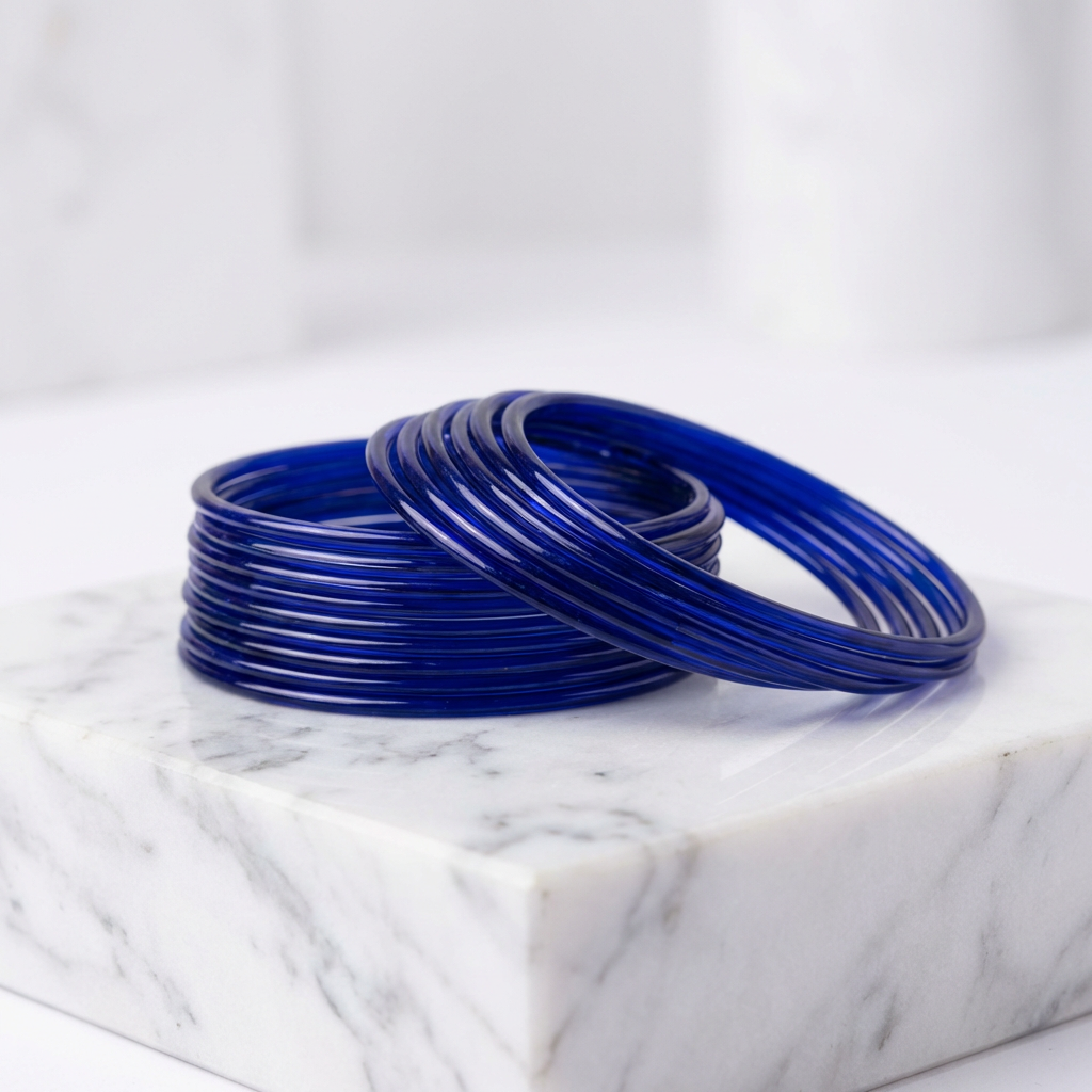Plain Glass Bangles (set of 12)